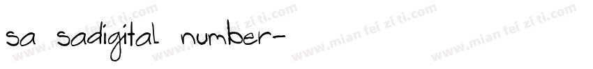 sa sadigital number字体转换